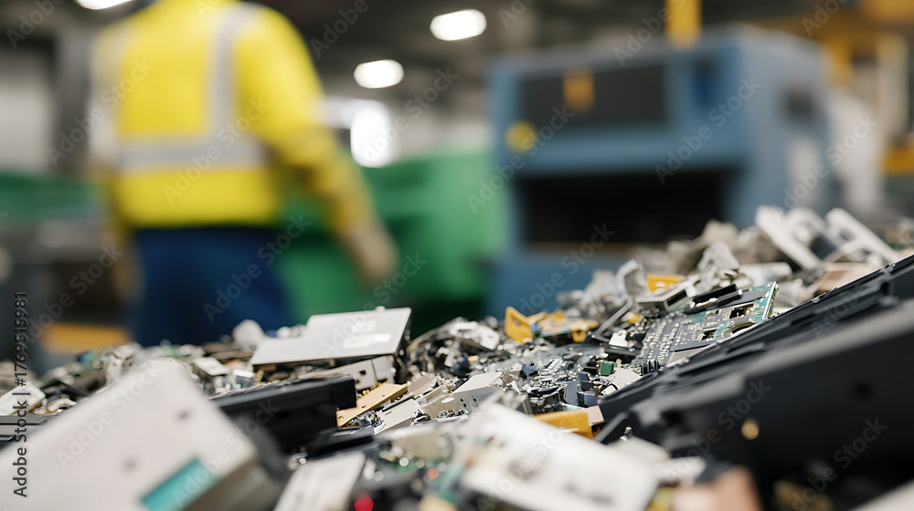 Computer towers, laptops, and electronics scrap from the public