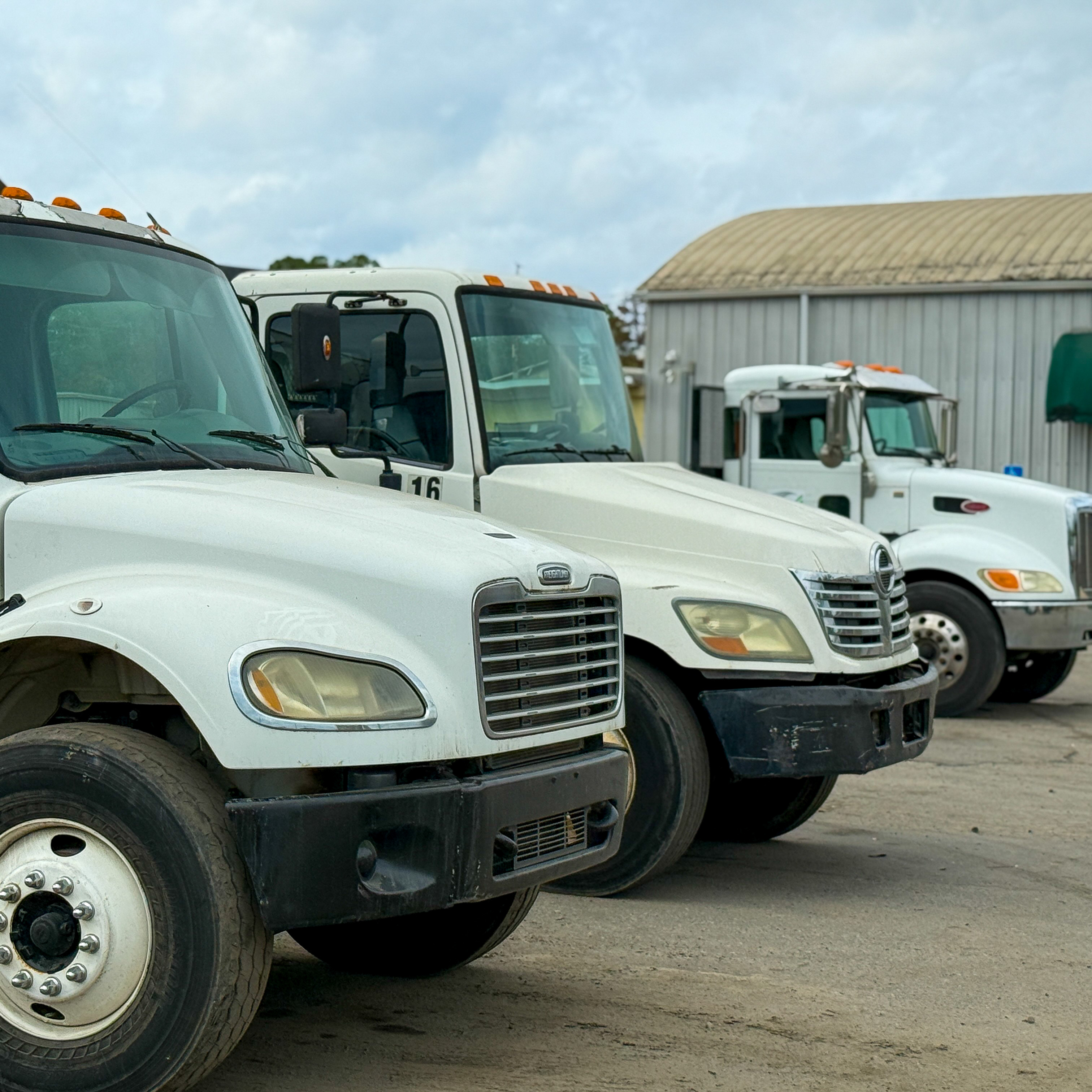 Roll-off containers staged at Jacksonville Metal Recycling